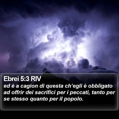 Ebrei 5:3 RIV Bible Verse Image