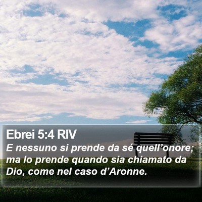Ebrei 5:4 RIV Bible Verse Image