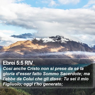 Ebrei 5:5 RIV Bible Verse Image