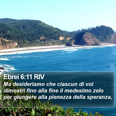 Ebrei 6:11 RIV Bible Verse Image