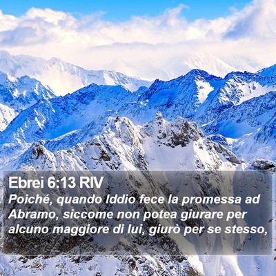 Ebrei 6:13 RIV Bible Verse Image