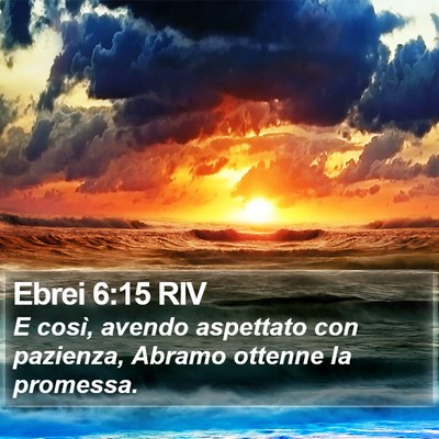 Ebrei 6:15 RIV Bible Verse Image