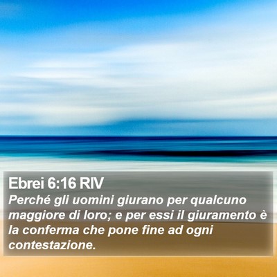 Ebrei 6:16 RIV Bible Verse Image