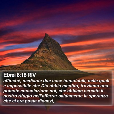 Ebrei 6:18 RIV Bible Verse Image
