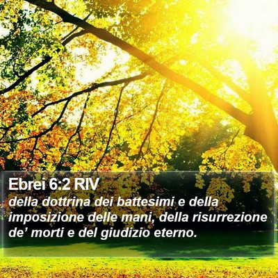 Ebrei 6:2 RIV Bible Verse Image