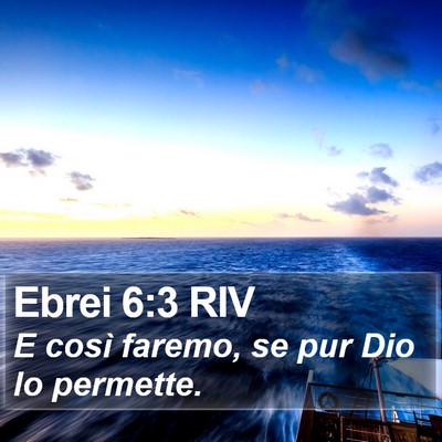 Ebrei 6:3 RIV Bible Verse Image