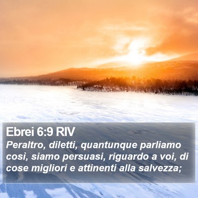 Ebrei 6:9 RIV Bible Verse Image