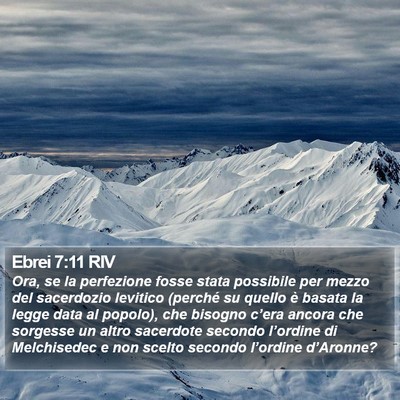 Ebrei 7:11 RIV Bible Verse Image