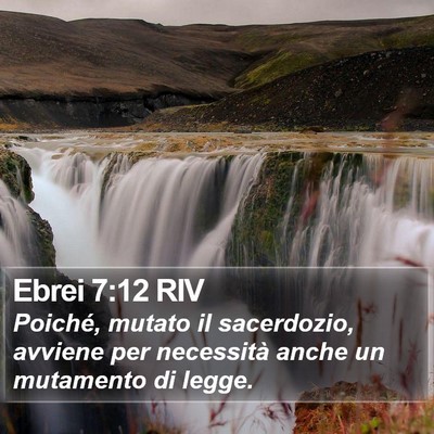 Ebrei 7:12 RIV Bible Verse Image