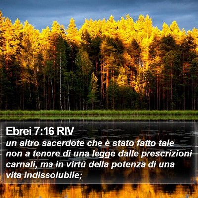 Ebrei 7:16 RIV Bible Verse Image