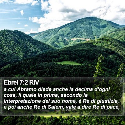 Ebrei 7:2 RIV Bible Verse Image