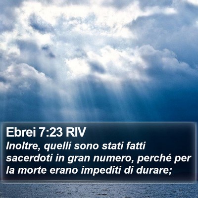 Ebrei 7:23 RIV Bible Verse Image