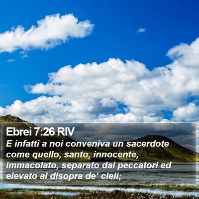 Ebrei 7:26 RIV Bible Verse Image