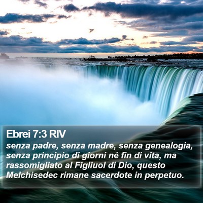 Ebrei 7:3 RIV Bible Verse Image