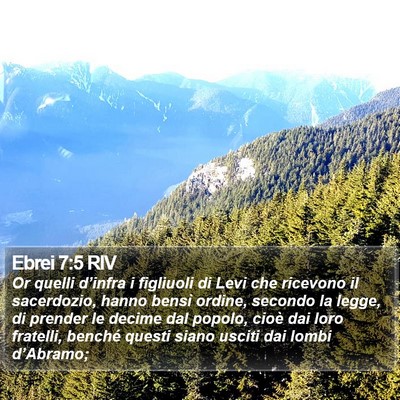 Ebrei 7:5 RIV Bible Verse Image