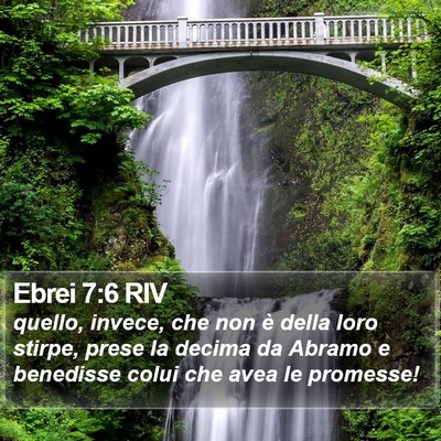 Ebrei 7:6 RIV Bible Verse Image