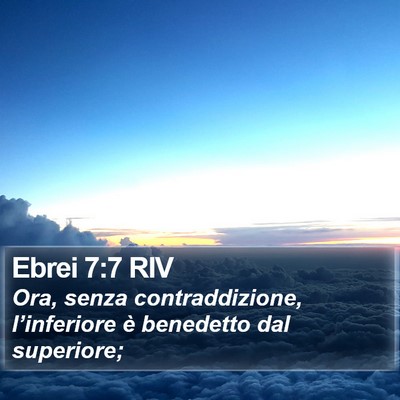 Ebrei 7:7 RIV Bible Verse Image