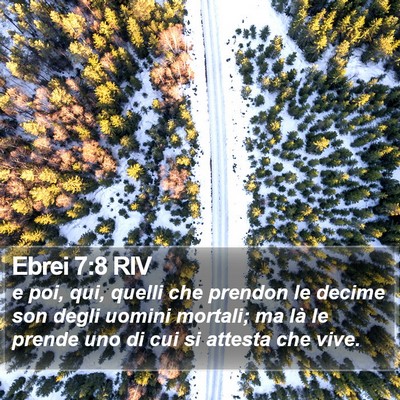 Ebrei 7:8 RIV Bible Verse Image
