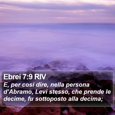 Ebrei 7:9 RIV Bible Verse Image