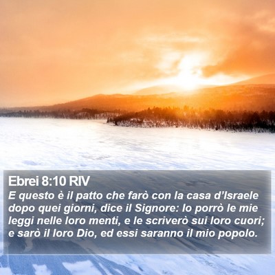 Ebrei 8:10 RIV Bible Verse Image