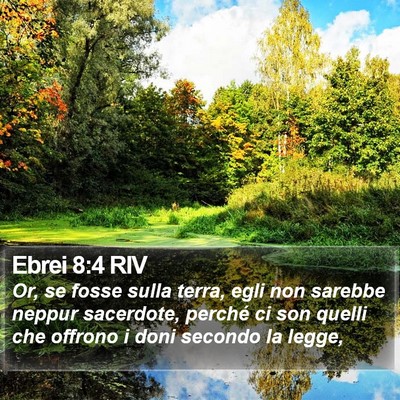 Ebrei 8:4 RIV Bible Verse Image