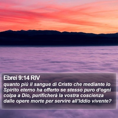 Ebrei 9:14 RIV Bible Verse Image