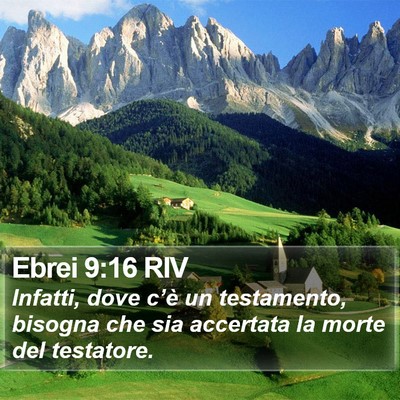 Ebrei 9:16 RIV Bible Verse Image
