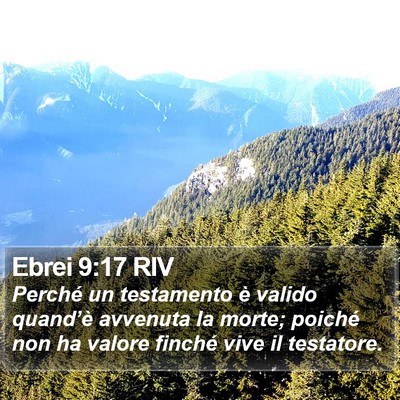 Ebrei 9:17 RIV Bible Verse Image