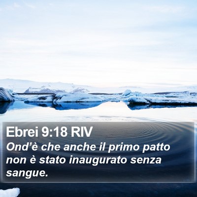 Ebrei 9:18 RIV Bible Verse Image