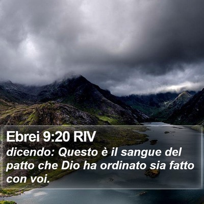 Ebrei 9:20 RIV Bible Verse Image