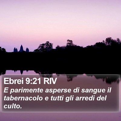 Ebrei 9:21 RIV Bible Verse Image