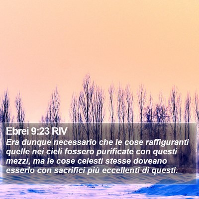 Ebrei 9:23 RIV Bible Verse Image