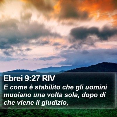 Ebrei 9:27 RIV Bible Verse Image