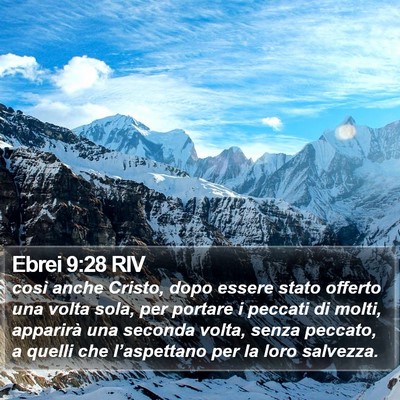 Ebrei 9:28 RIV Bible Verse Image