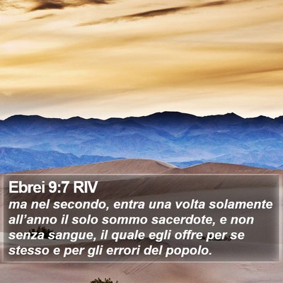 Ebrei 9:7 RIV Bible Verse Image
