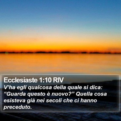 Ecclesiaste 1:10 RIV Bible Verse Image
