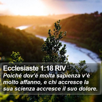 Ecclesiaste 1:18 RIV Bible Verse Image