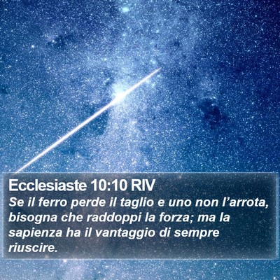 Ecclesiaste 10:10 RIV Bible Verse Image