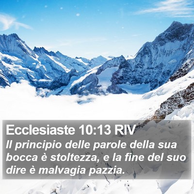 Ecclesiaste 10:13 RIV Bible Verse Image