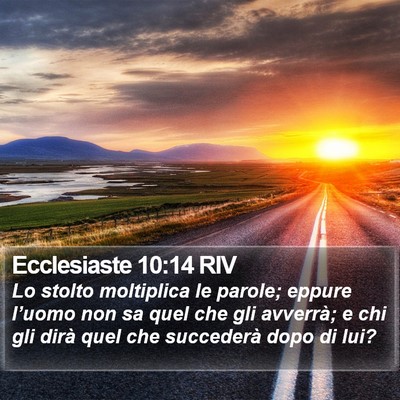Ecclesiaste 10:14 RIV Bible Verse Image