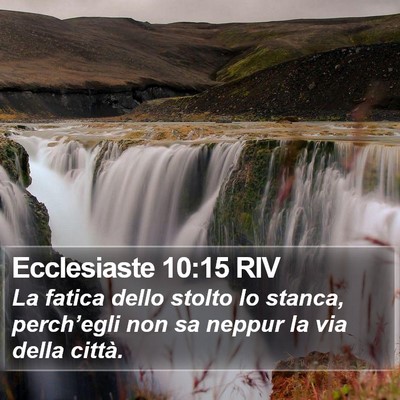 Ecclesiaste 10:15 RIV Bible Verse Image