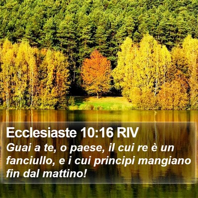 Ecclesiaste 10:16 RIV Bible Verse Image