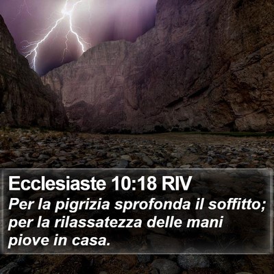 Ecclesiaste 10:18 RIV Bible Verse Image