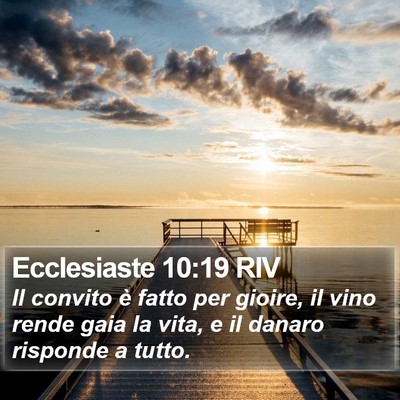 Ecclesiaste 10:19 RIV Bible Verse Image