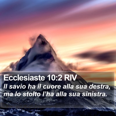 Ecclesiaste 10:2 RIV Bible Verse Image