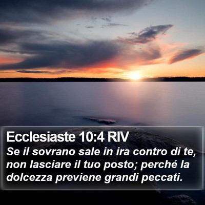 Ecclesiaste 10:4 RIV Bible Verse Image