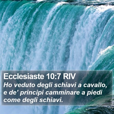 Ecclesiaste 10:7 RIV Bible Verse Image