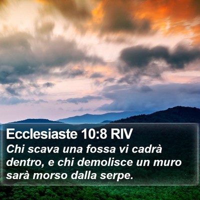 Ecclesiaste 10:8 RIV Bible Verse Image