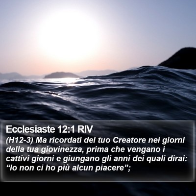 Ecclesiaste 12:1 RIV Bible Verse Image