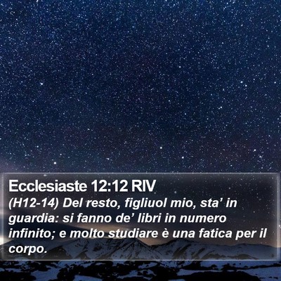 Ecclesiaste 12:12 RIV Bible Verse Image